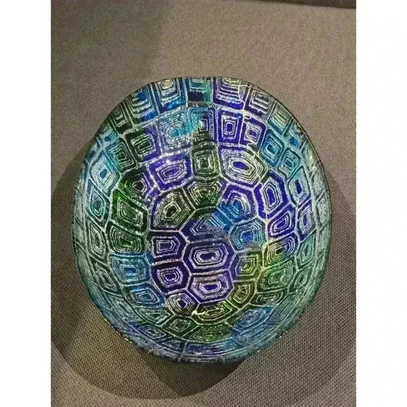 Unbranded Glass Bowl Blue‎ Green - Picture 7 of 8